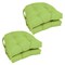 16-inch Solid Twill U-shaped Tufted Chair Cushions (Set of 4) - Mojito Lime